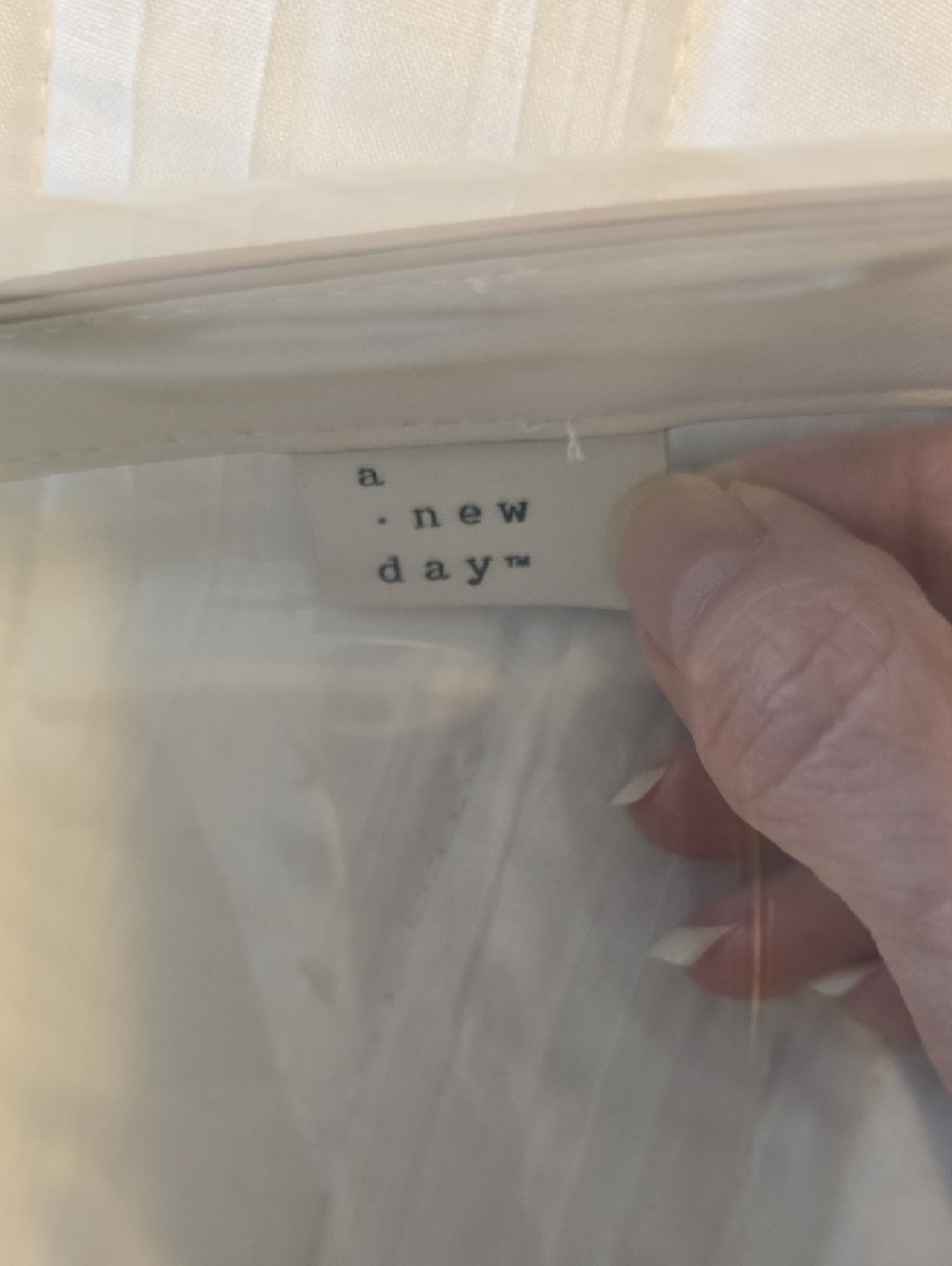 a new day Clear Tote with Gold Shell & Star Accents - Creme Trim - Picture 9 of 13